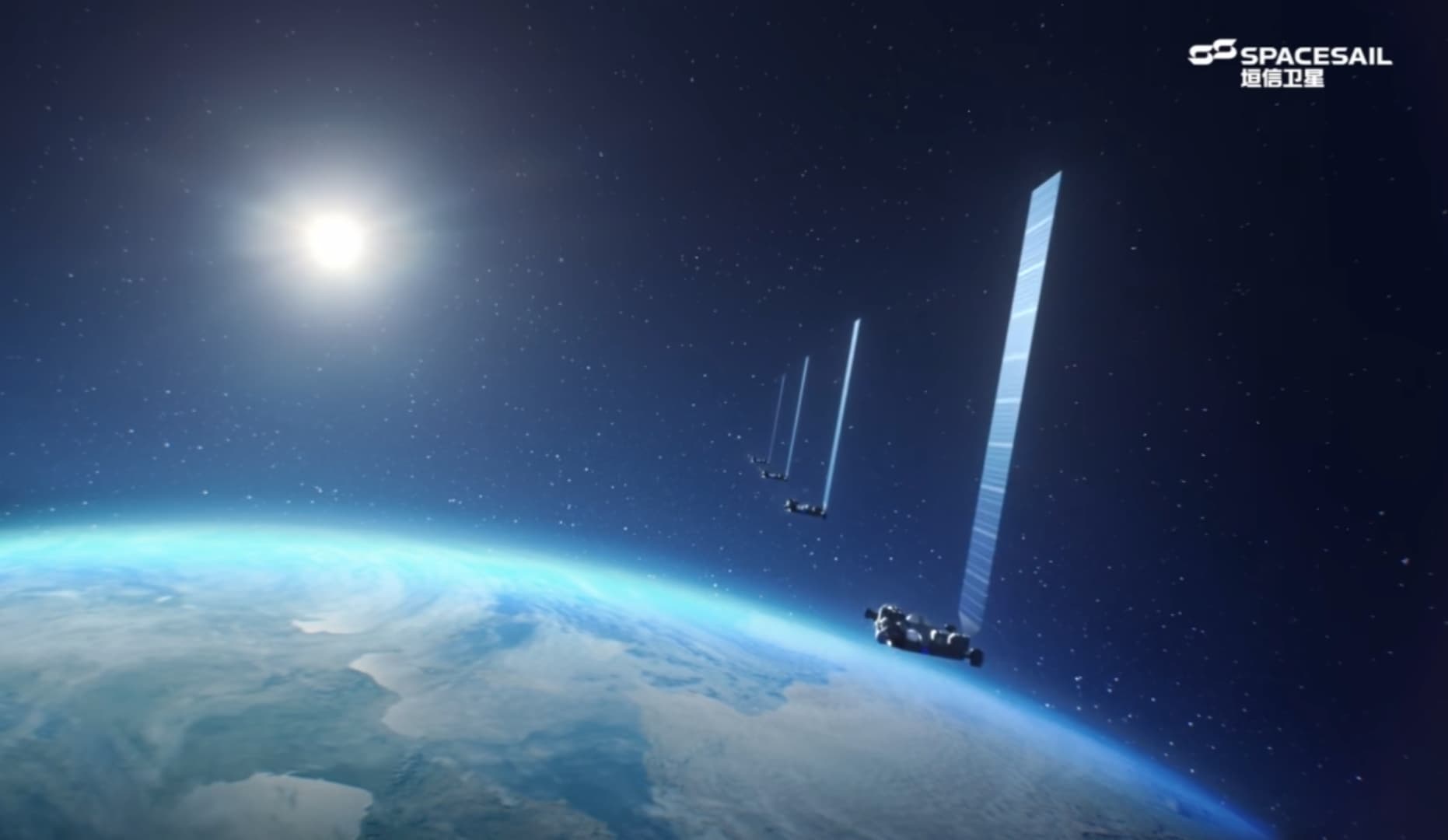 Qianfan broadband constellation rendering above Earth orbit